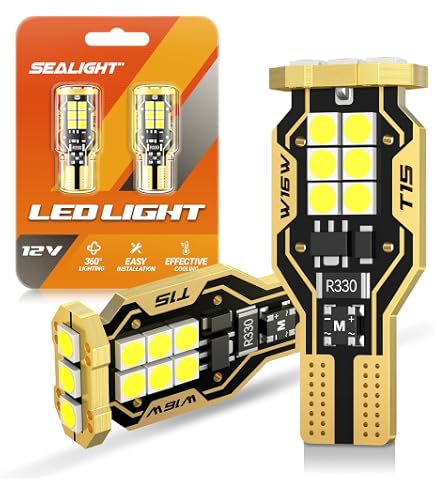 AUXITO Lâmpadas de neblina LED Switchback H11 H8 H16, 6500K branco